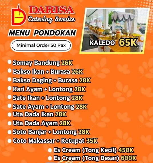 menu pondokan